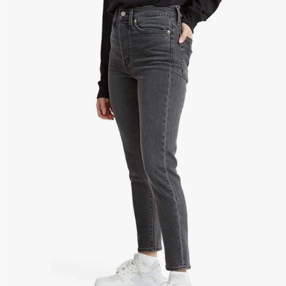 Levi's Wedgie Skinny Black Gray Denim Stretch Jeans